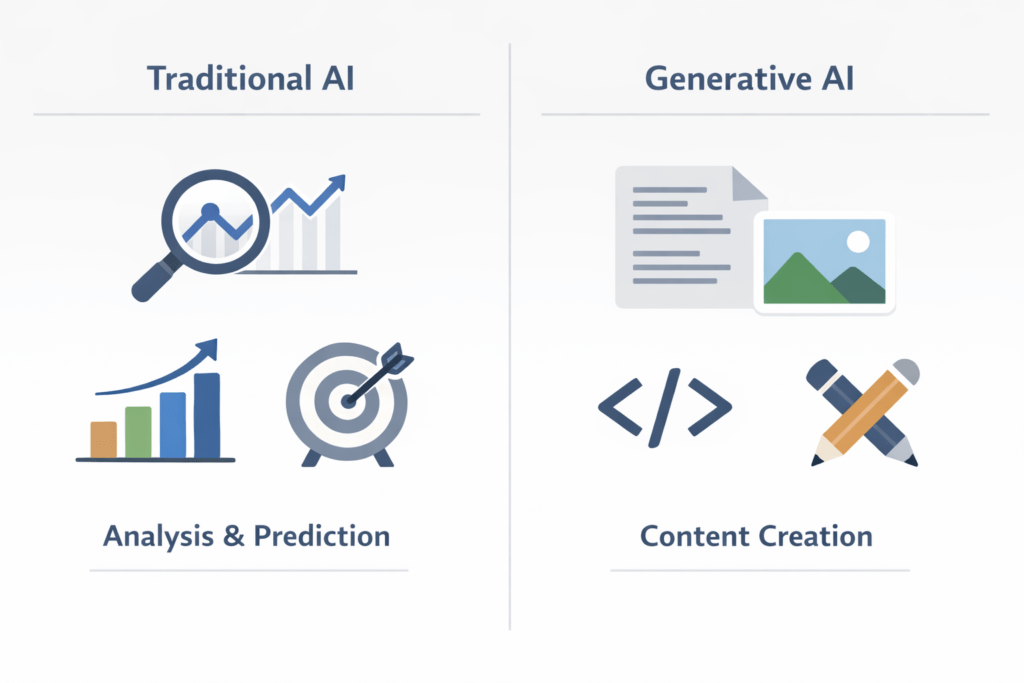 Generative AI vs Traditional AI (Key Differences)